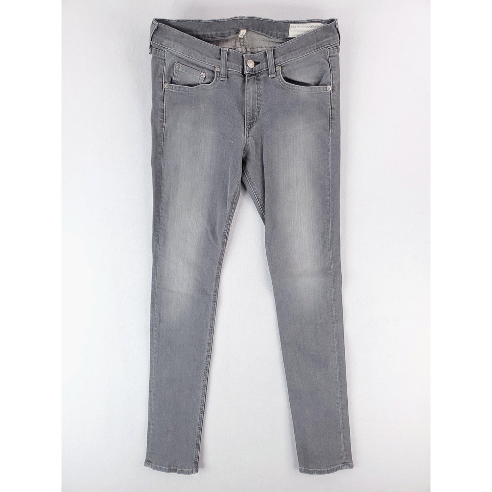 rag & bone Skinny Jeans Womens 28 Gray Buxton Stretch Made in USA W1502K120